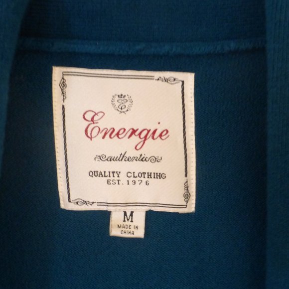 Energie Women's Teal Long Sleeve Open Front Cardigan M - Picture 3 of 4